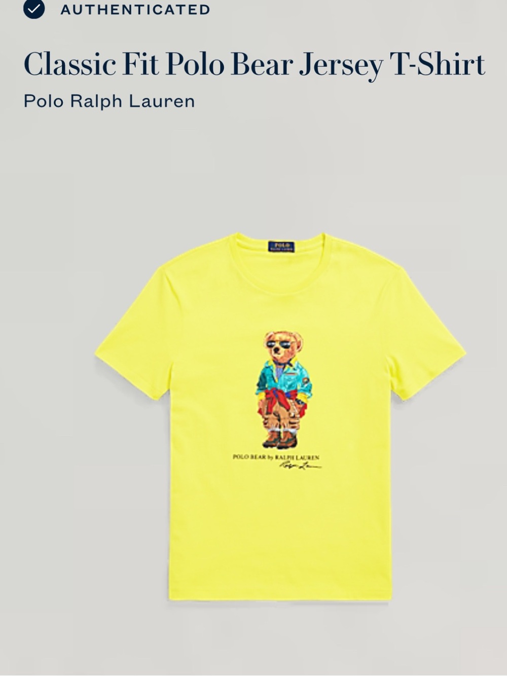 Polo by Ralph Lauren Kids Bright Yellow Polo Bear Tee